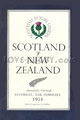 Scotland v New Zealand 1954 rugby  Programmes